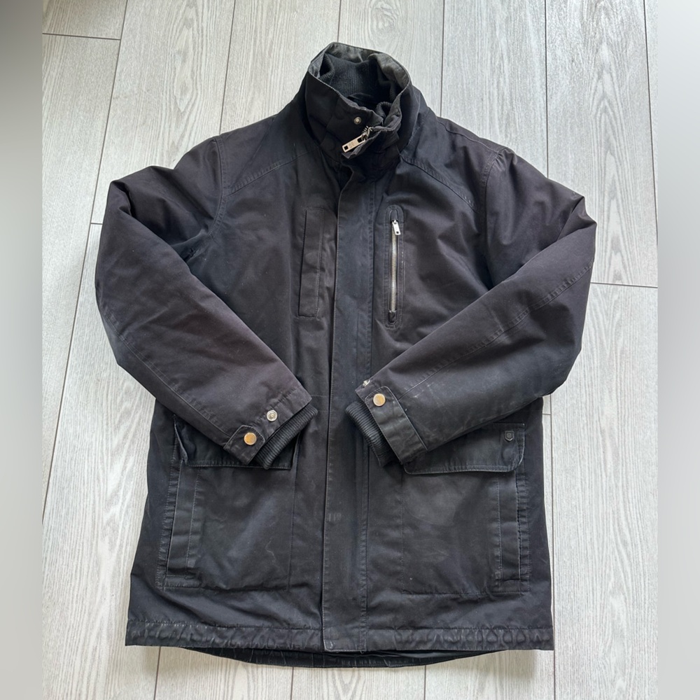 Men's Jack & Jones Kim Parka TTT Black Jacket with Puffer Jacket Large